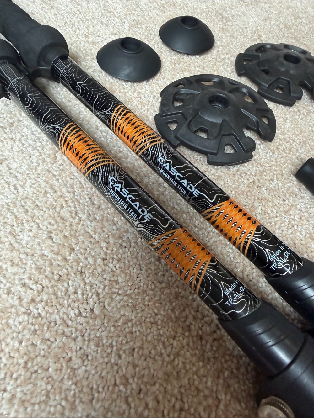 Cascade Mountain Tech Trekking Poles with accessories NEW Hiking Poles